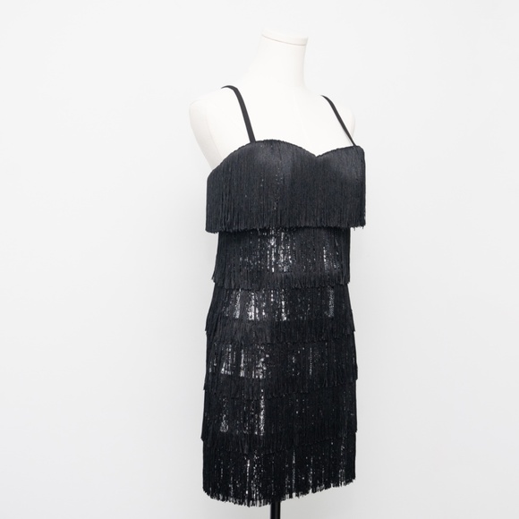 Dress the Population -  Rebecca Fringe Cocktail Minidress - Picture 9 of 11